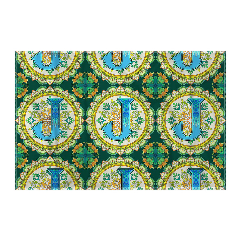 کاغذ کادو ترمه طراحان ایده مدل حرف J ماندالا کد cfp2960