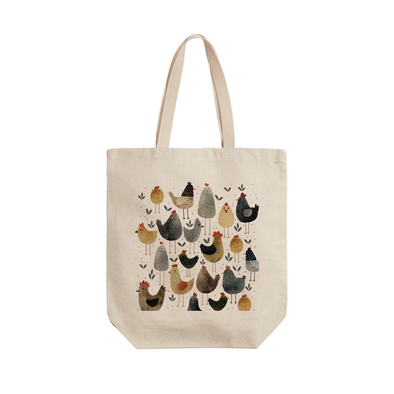 ساک خرید ترمه طراحان ایده مدل طرح مزرعه و مرغ کد strm1130 - L