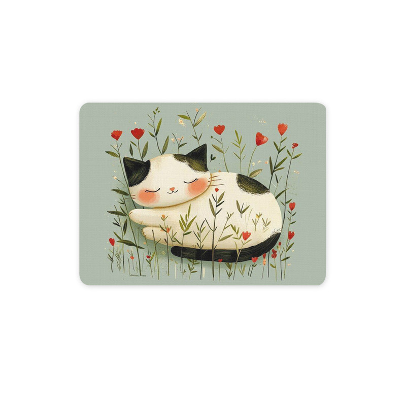 ماوس پد ترمه طراحان ایده مدل گربه در گل کد strm1096