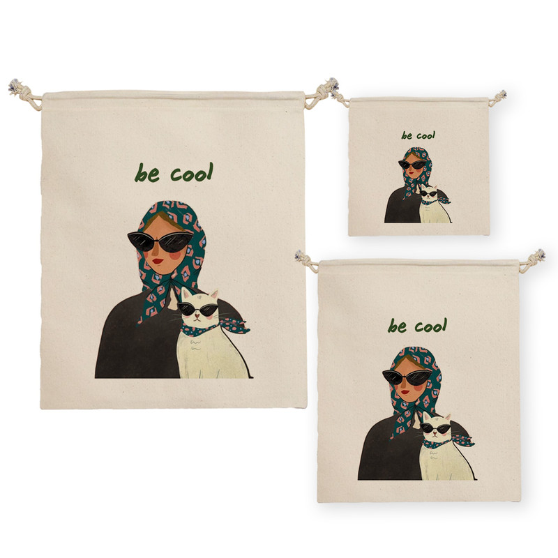 نظم دهنده ترمه طراحان ایده مدل گربه و دختر کد strm1062 مجموعه سه عددی