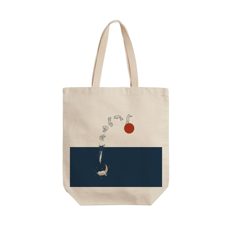 ساک خرید ترمه طراحان ایده مدل گربه شناگر کد strm0684 - L