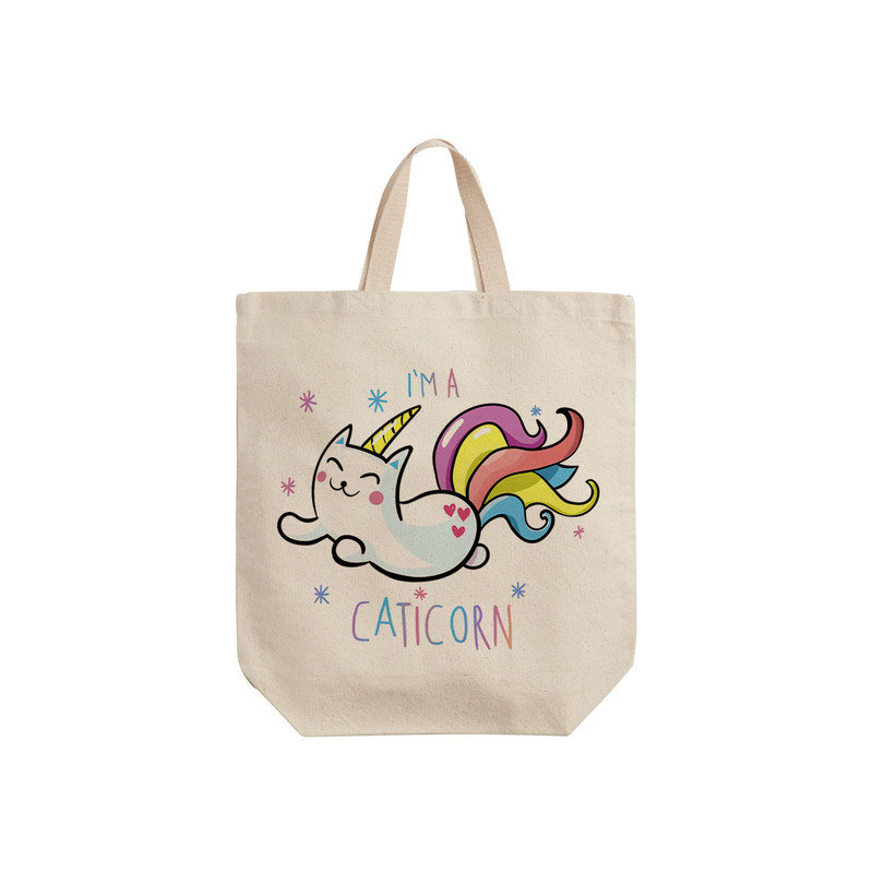 ساک خرید ترمه طراحان ایده مدل گربه تک شاخ cfp1445 - S