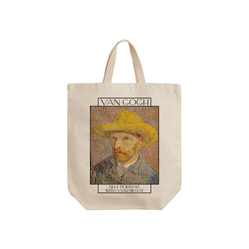 ساک خرید ترمه طراحان ایده مدل خودنگار با کلاه حصیری از ونگوگ کد 0040 - s