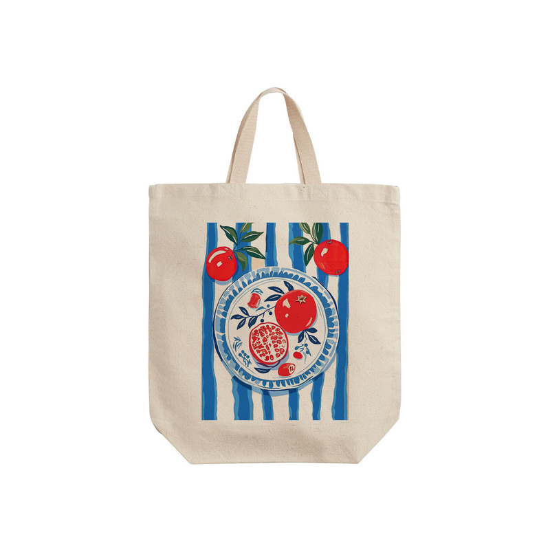 ساک خرید ترمه طراحان ایده طرح بشقاب انار کد strm0680 - S