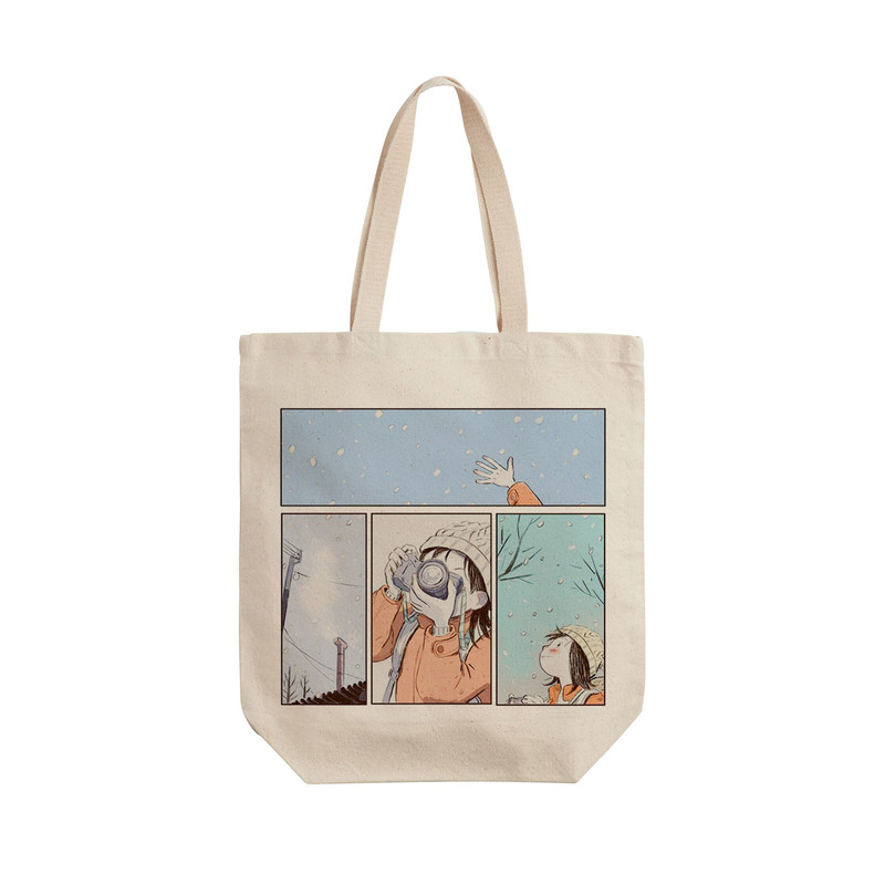 ساک خرید ترمه طراحان ایده طرح کارتونی زمستان کد strm0664 - L