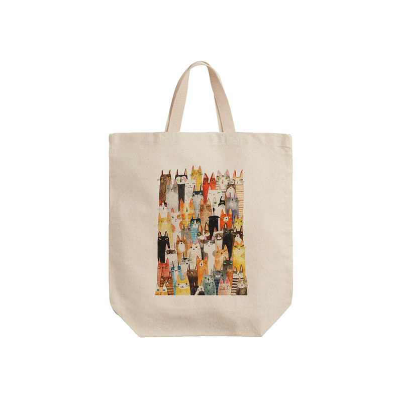 ساک خرید ترمه طراحان ایده مدل گربه های رنگی کد cfp1326 - S 