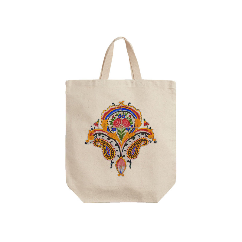 ساک خرید ترمه طراحان ایده مدل کاشی بته جقه کد cfp1374 - S