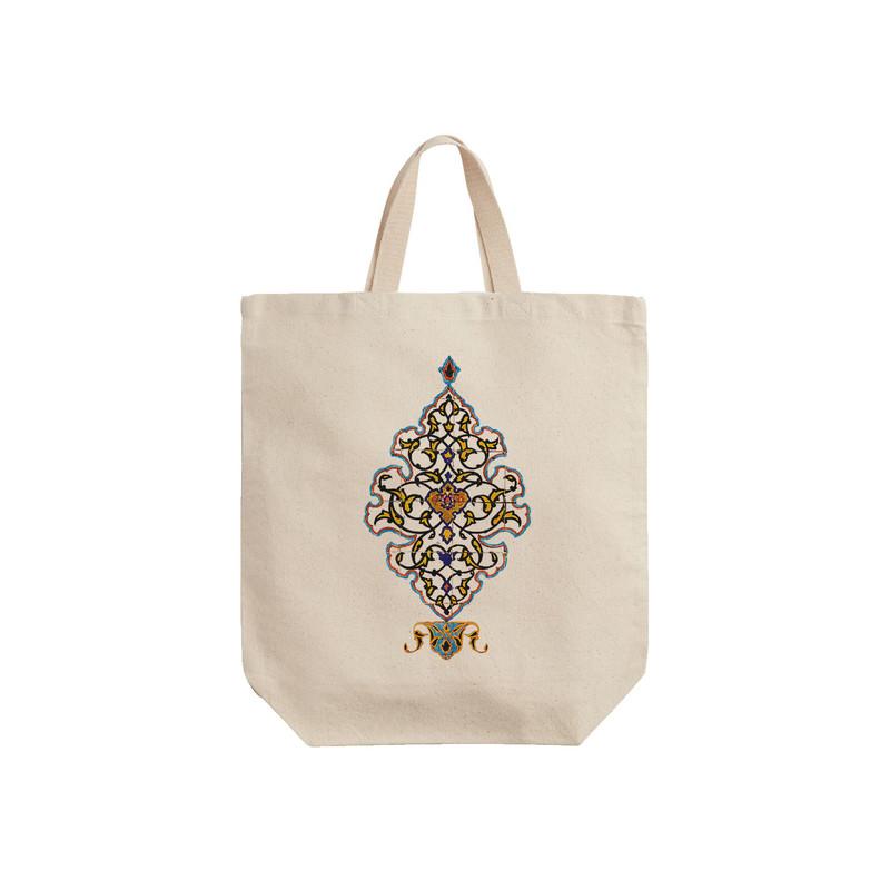 ساک خرید ترمه طراحان ایده مدل کاشی اسلیمی کد cfp1377 - S