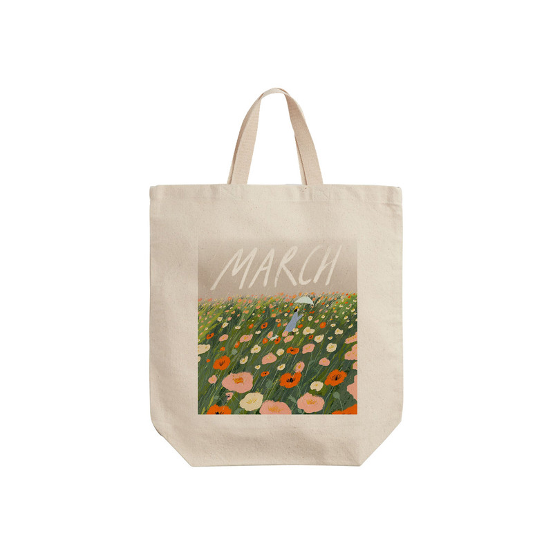 ساک خرید ترمه طراحان ایده مدل طرح طبیعت گل گلی کد strm0777 - S