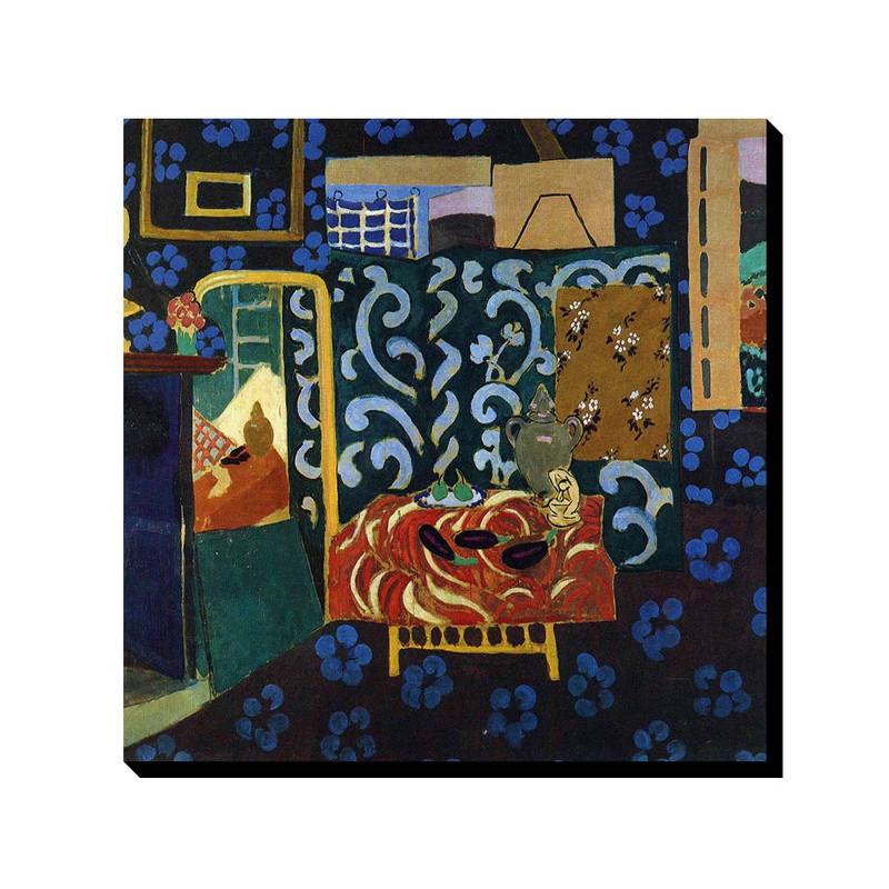 تابلو ترمه طراحان ایده طرح اشیاء بی جان بادمجان ها  از ماتیس کد art0664