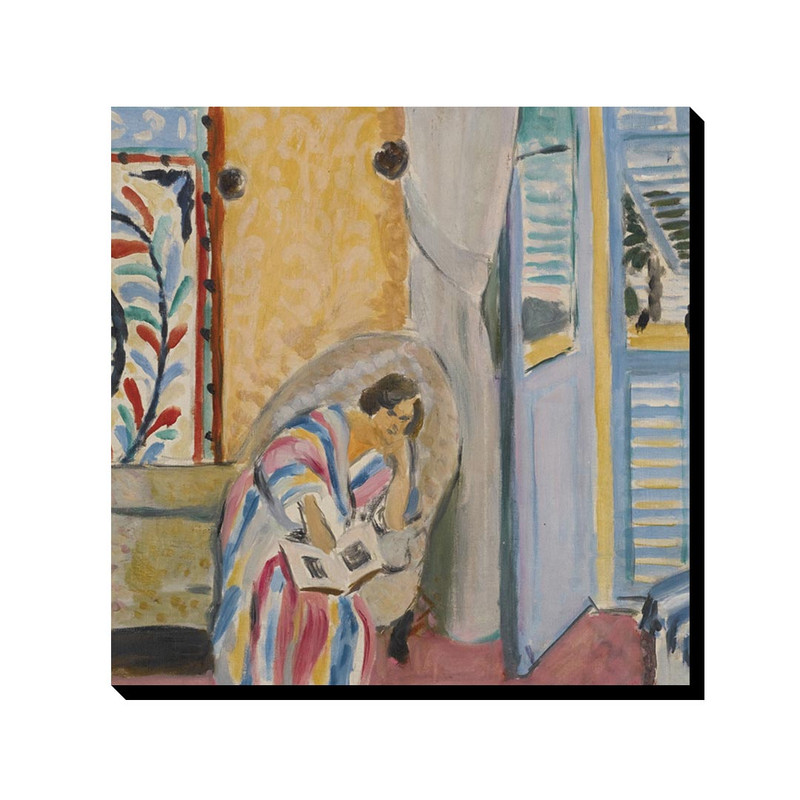 تابلو شاسی ترمه طراحان ایده مدل زنی با یک کتاب از ماتیس کد art0695