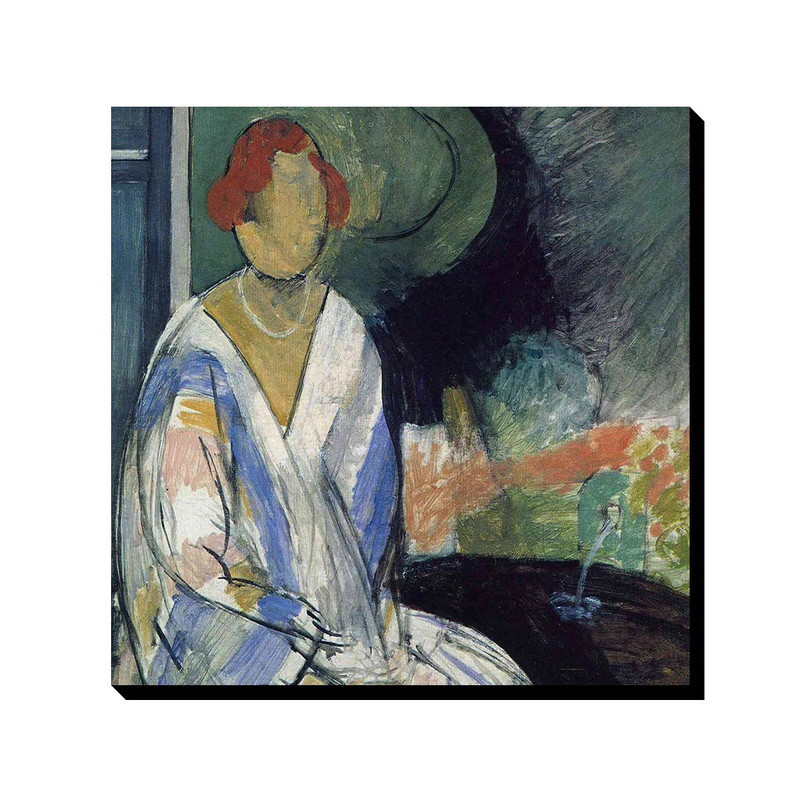 تابلو شاسی ترمه طراحان ایده مدل زن کنار چشمه از ماتیس کد art0696