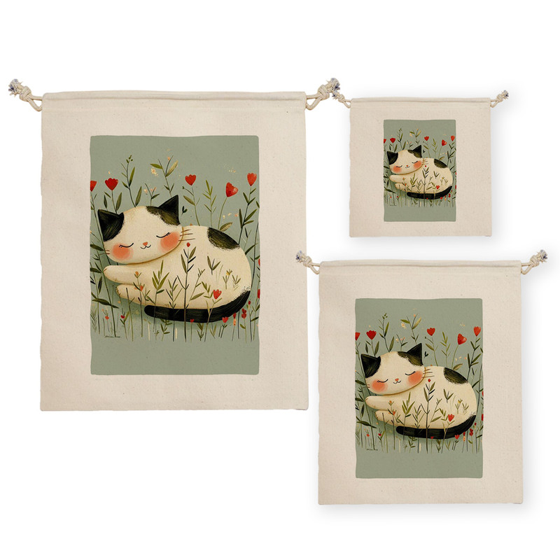 نظم دهنده ترمه طراحان ایده مدل گربه در گل کد strm1096 مجموعه سه عددی