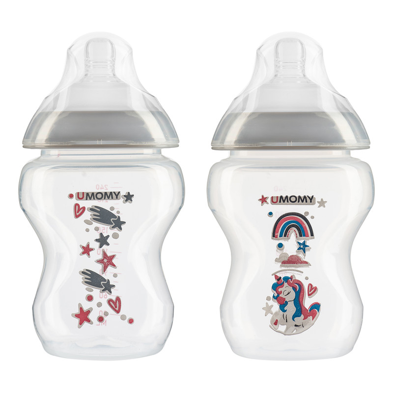 شیشه شیر یومامی مدل گودسنس گنجایش 250 میلی لیتر - بسته 2 عددی 