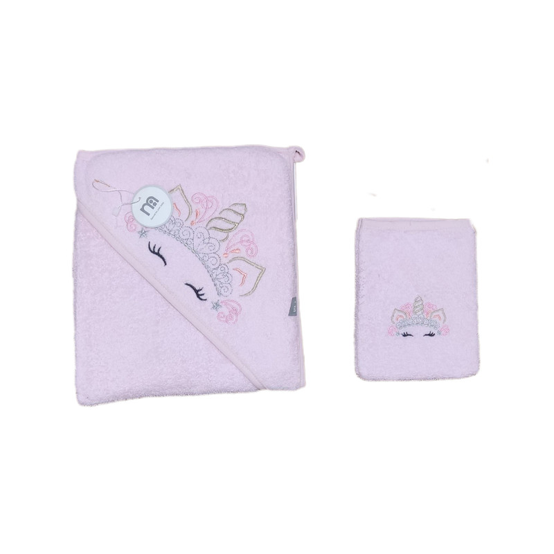 سرویس حوله مادرکر مدل گلدوزی صورت مجموعه 2 عددی