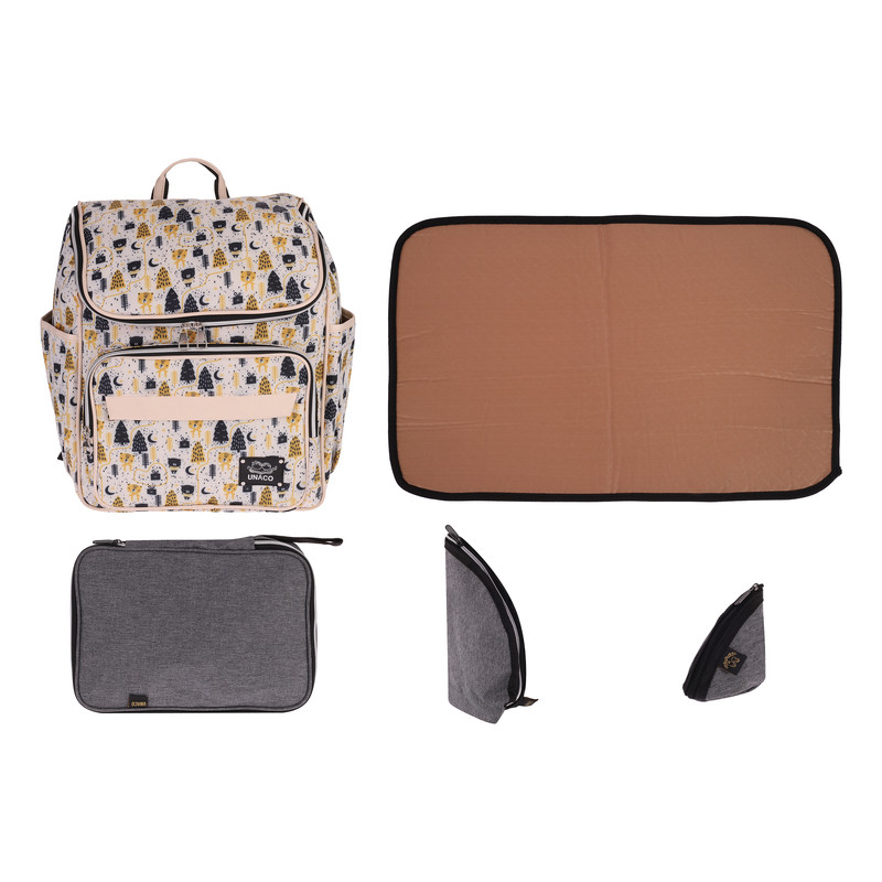 کوله پشتی لوازم کودک اوناکو مدل BT به همراه زیرانداز کودک و کیف لوازم جانبی و کیف پستانک و کیف شیشه شیر 