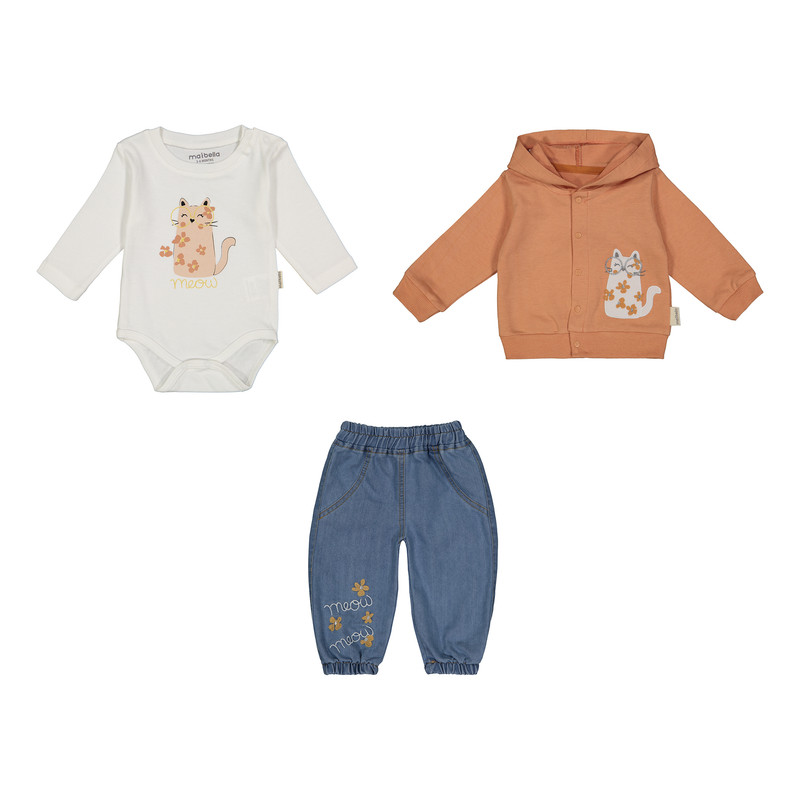 ست 3 تکه لباس نوزادی میبلا مدل N04