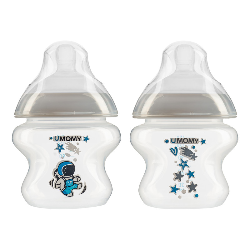 شیشه شیر یومامی مدل Anti Colic گنجایش 150 میلی لیتر - بسته 2 عددی 