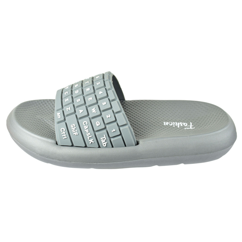 دمپایی مردانه مدل کیبورد EKF.GRY.1869