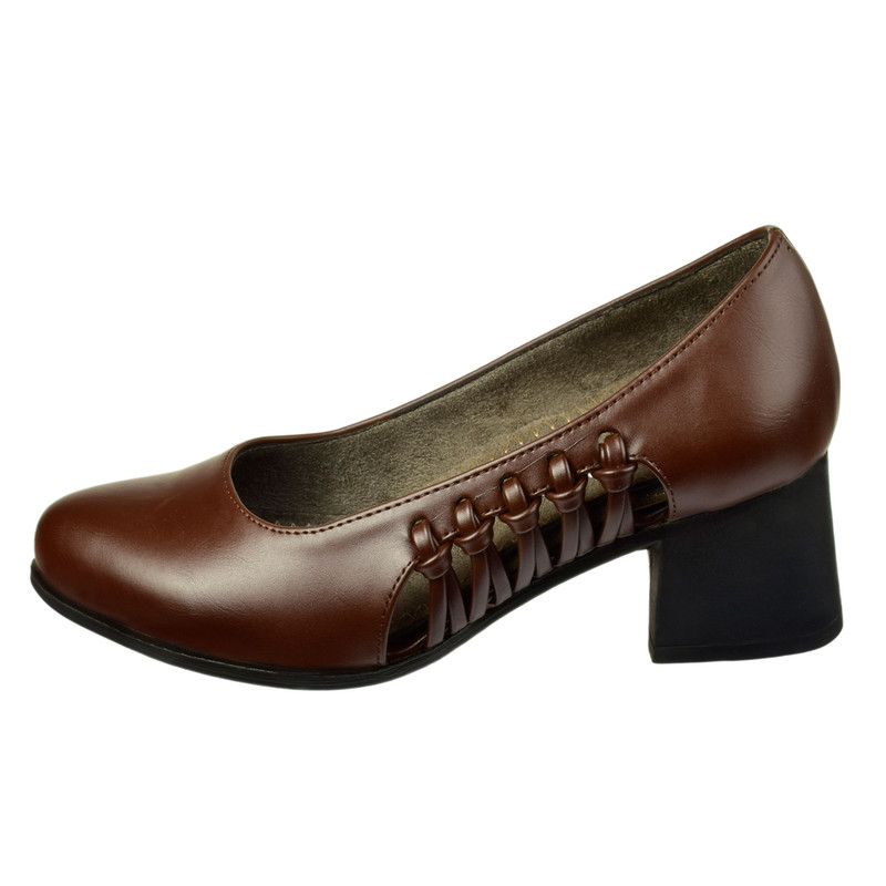 کفش زنانه مدل لوسیا کد HN.4183 رنگ قهوه‌ای روشن