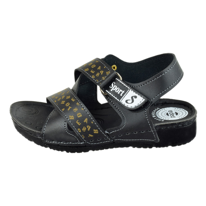 صندل پسرانه پاپا مدل اسپرت برچسبی BK.ALL.3654