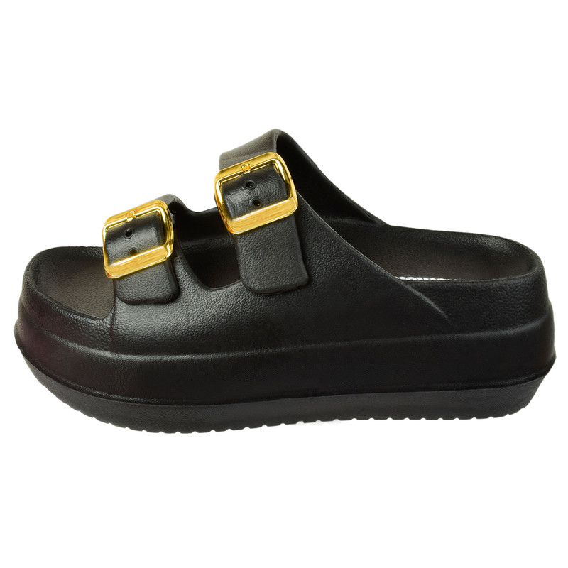 دمپایی زنانه پاپا مدل دو سگک کد BK.4207