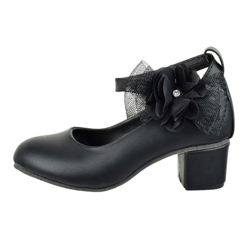 کفش دخترانه مدل پاپیونی توری کد BK.3622