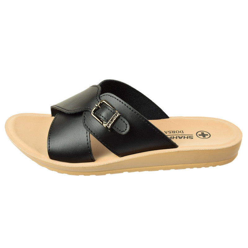 دمپایی زنانه شهپر مدل استند آپ BK.CR.4077 رنگ مشکی