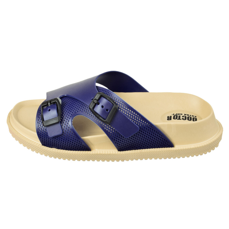 دمپایی مردانه پایون مدل دوسگک کد CRB.1895 رنگ آبی کاربنی