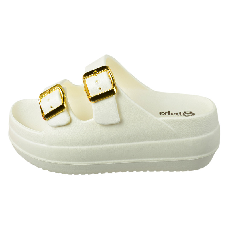 دمپایی زنانه پاپا مدل دو سگک کد WH.4207