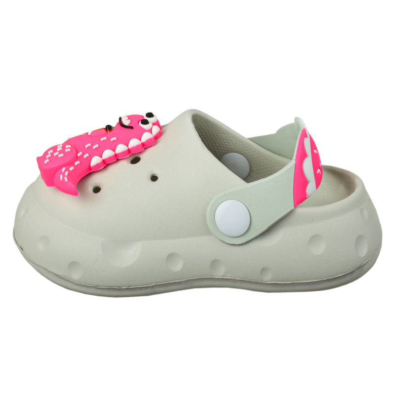 صندل دخترانه پایون مدل دایاناسور خندان کد 3716 رنگ طوسی