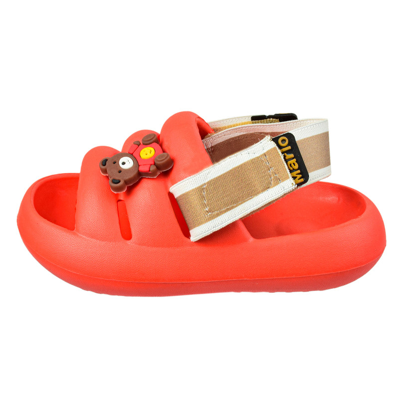 صندل دخترانه پایون مدل خرس کوچولو 3718 رنگ قرمز
