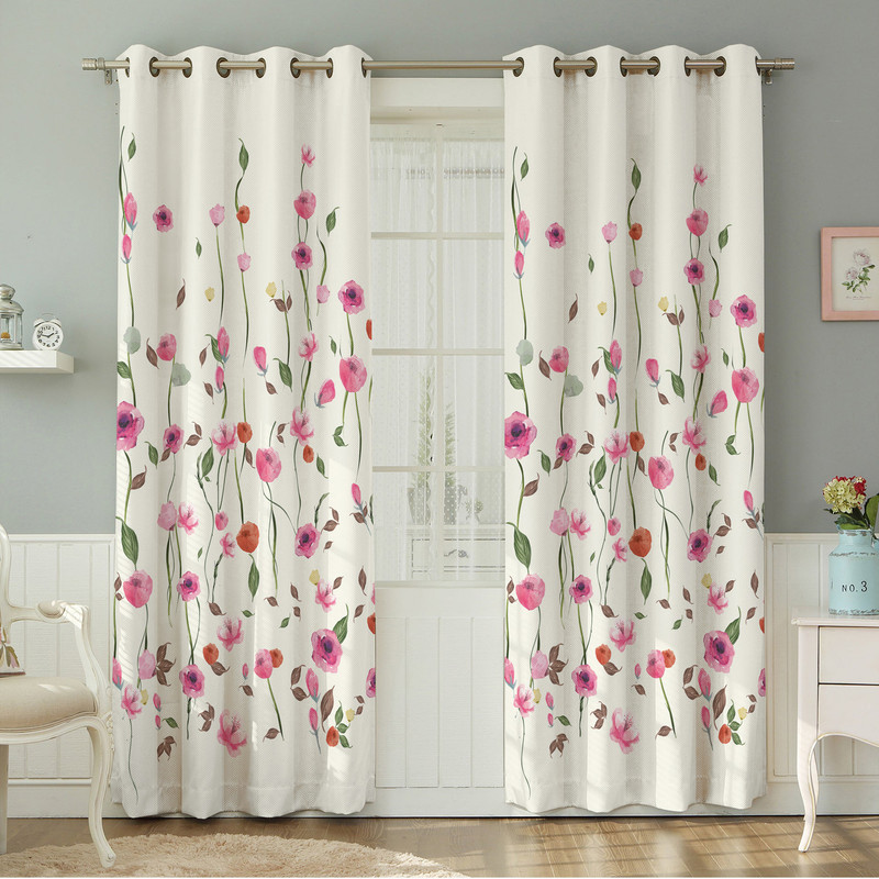 پرده نیروانا طرح گل  مدل مخمل کد 8714 سایز 140×280 سانتی متر