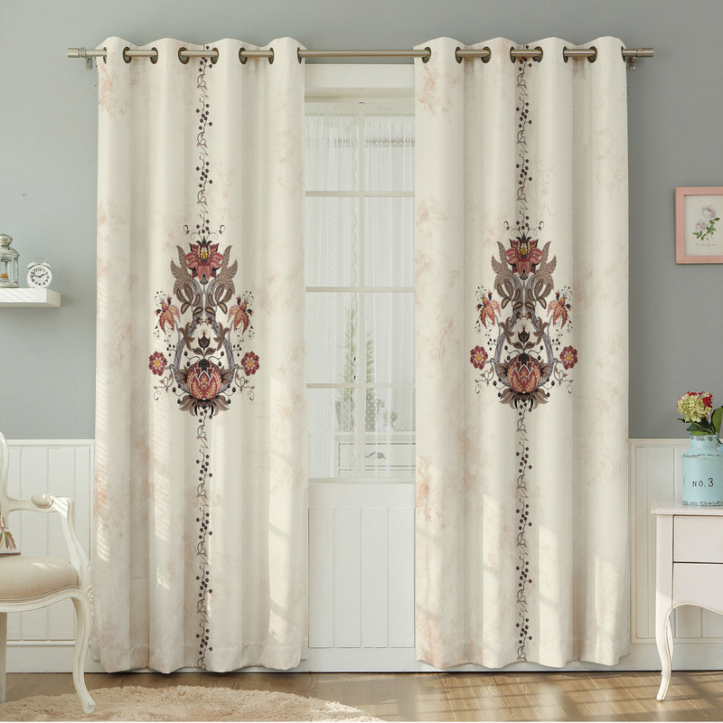 پرده نیروانا طرح سنتی  مدل مخمل کد 8449سایز 140×280 سانتی متر