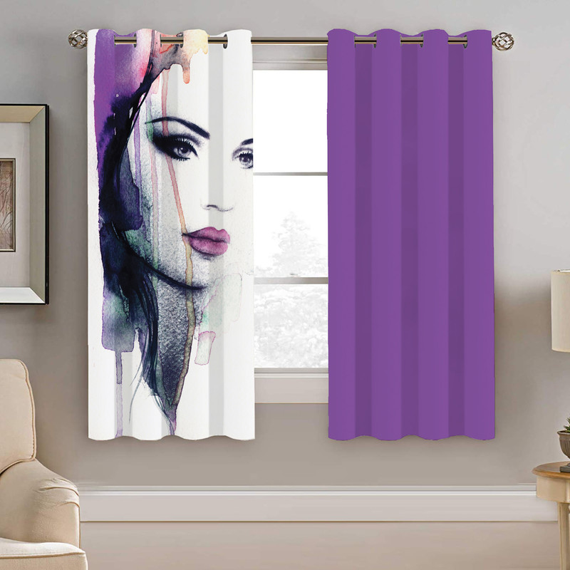 پرده نیروانا طرح چهره اتاق و آرایشگاه مدل هازان کد 8388 سایز 140×200 سانتی متر