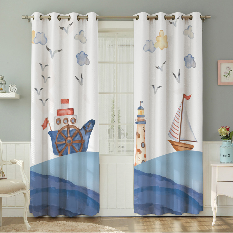 پرده نیروانا طرح  کودک مدل مخمل کد 8379سایز 140×280 سانتی متر