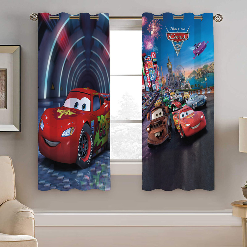 پرده نیروانا طرح ماشین ها کودک مدل مخمل کد 8160 سایز 140×200 سانتی متر