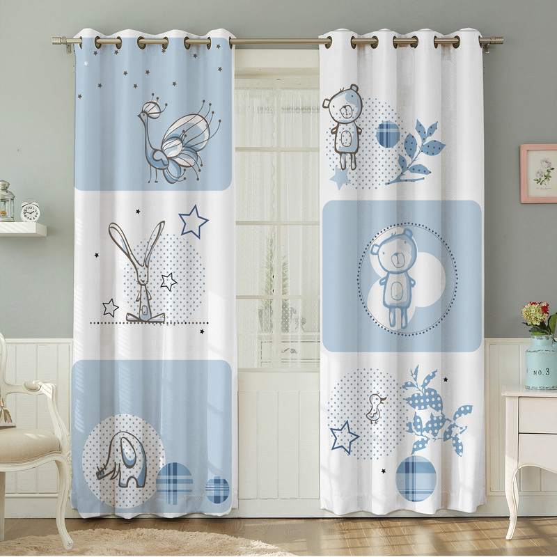 پرده نیروانا طرح کودک  مدل هازان کد 4118 سایز 140×280 سانتی متر