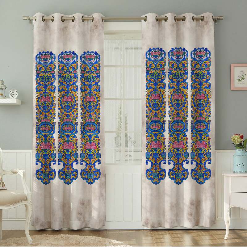 پرده نیروانا طرح مدرن  مدل هازان کد 9048 سایز 140×280 سانتی متر