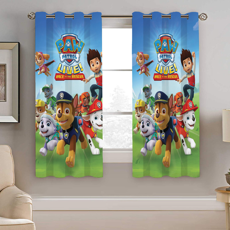 پرده نیروانا طرح سگ های نگهبان مدل مخمل کد 8151 سایز 140×200 سانتی متر