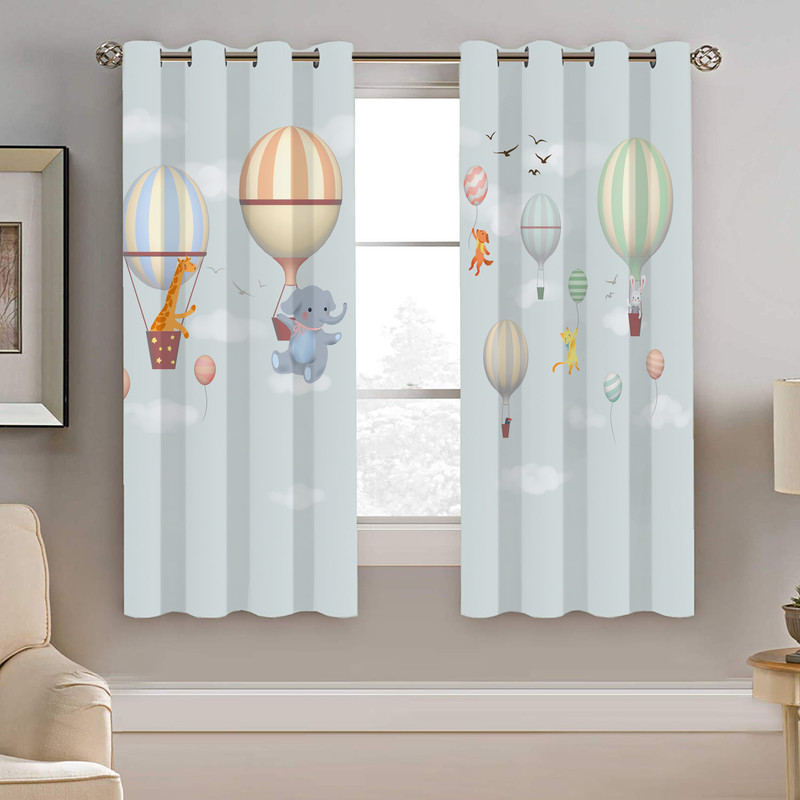 پرده نیروانا طرح بادکنک کودک مدل هازان کد 8318 سایز 140×200 سانتی متر