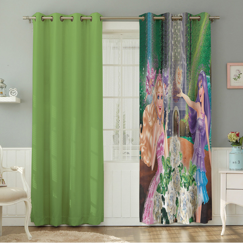 پرده نیروانا طرح  کودک مدل مخمل کد 8594 سایز 140×280 سانتی متر