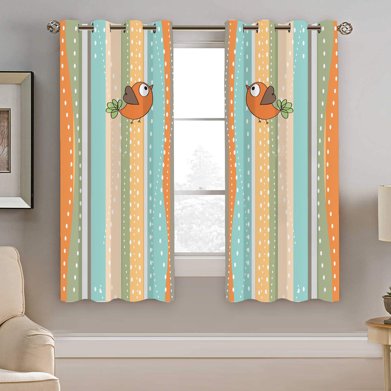 پرده نیروانا طرح رنگارنگ کودک مدل هازان کد 8187 سایز 140×200 سانتی متر