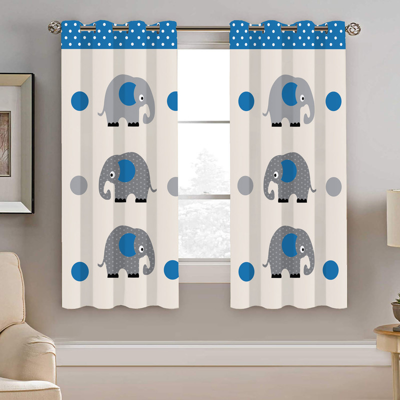 پرده نیروانا طرح فیل کودک مدل هازان کد 8270 سایز 140×200 سانتی متر