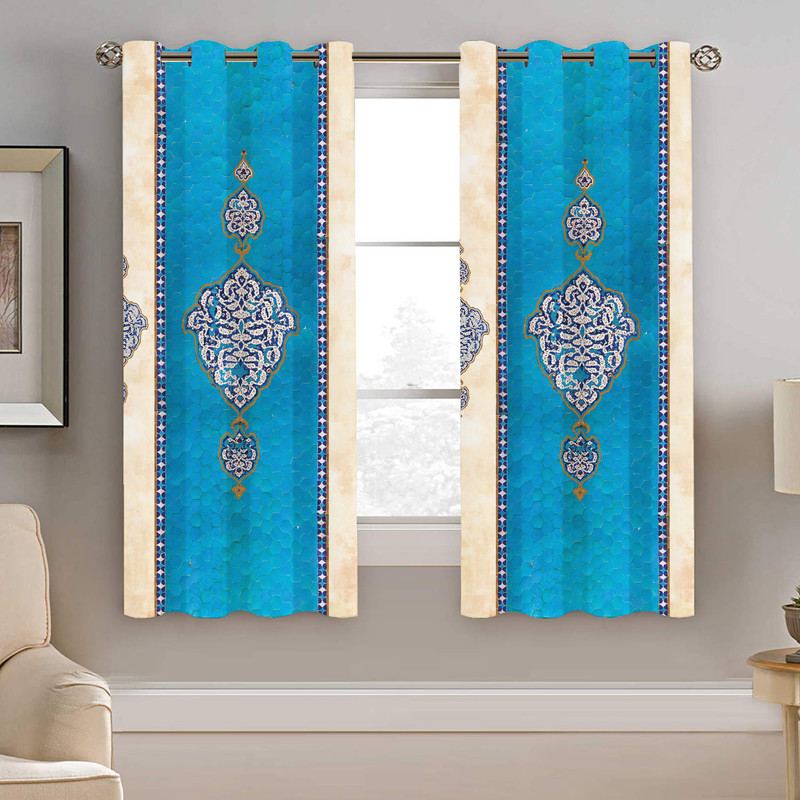 پرده نیروانا طرح سنتی  مدل هازان کد 4877   سایز 140×200 سانتی متر