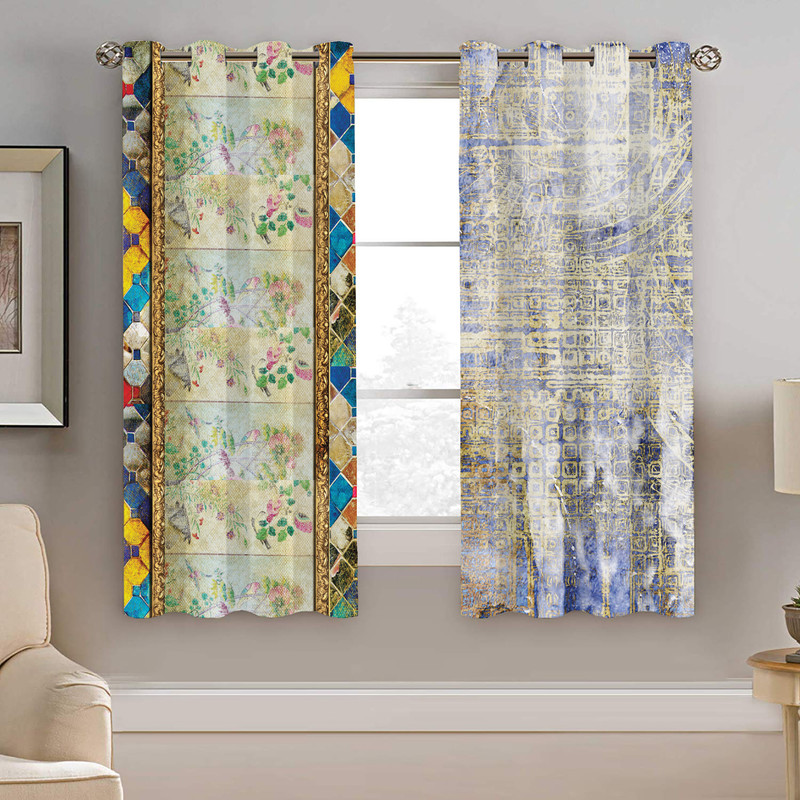 پرده نیروانا طرح سنتی  مدل هازان کد 4882   سایز 140×200 سانتی متر