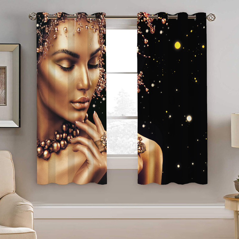 پرده نیروانا طرح چهره مدل هازان کد 8390 سایز 140×200 سانتی متر