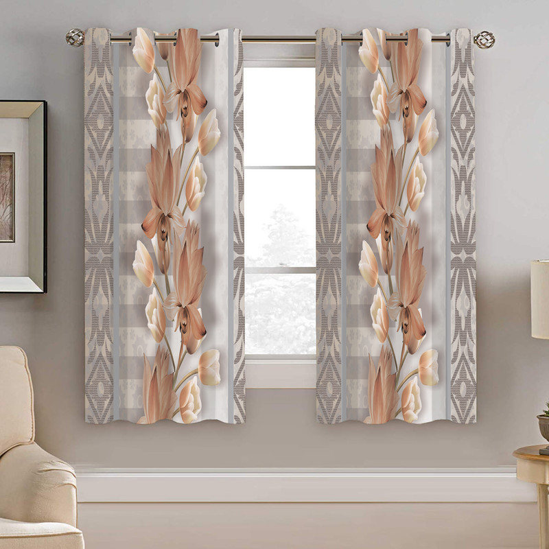 پرده نیروانا طرح گل مدل هازان کد 8423 سایز 140×200 سانتی متر