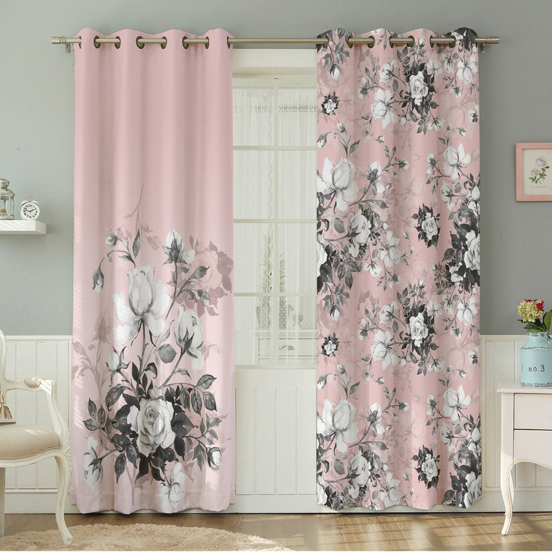 پرده نیروانا طرح گل   مدل مخمل کد 4862 سایز 140×280 سانتی متر