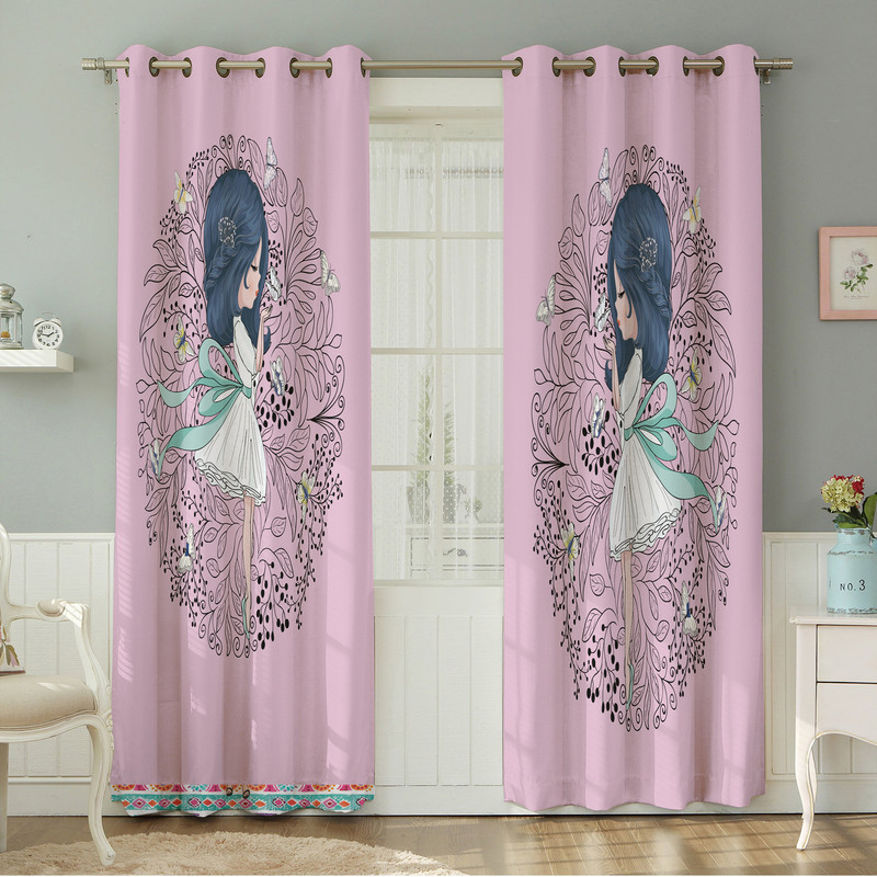 پرده نیروانا طرح  کودک مدل مخمل کد 8573 سایز 140×280 سانتی متر